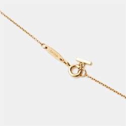 Pre Owned Tiffany & Co. T Smile 18k Rose Gold Small Model Necklace
