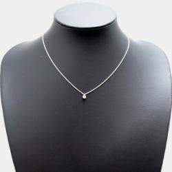 Pre Owned Tiffany & Co. Solitaire Platinum Diamond Necklace 