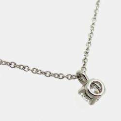 Pre Owned Tiffany & Co. Solitaire Platinum Diamond Necklace 