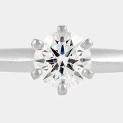 Pre Owned Tiffany & Co. Platinum and Diamond Solitaire Engagement Ring EU 49
