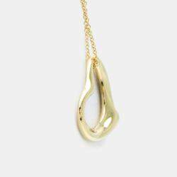 Tiffany & Co. 18K Yellow Gold Open Heart Pendant Necklace
