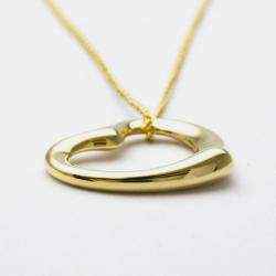 Tiffany & Co. 18K Yellow Gold Open Heart Pendant Necklace