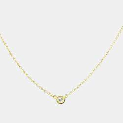 Pre Owned Tiffany & Co. 18K Yellow Gold and Diamond Elsa Peretti Diamonds By The Yard Pendant Necklace