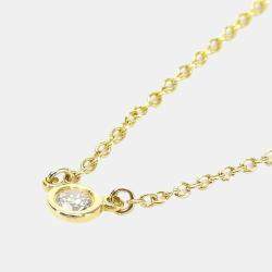 Tiffany & Co. 18K Yellow Gold and Diamond Elsa Peretti Diamonds By The Yard Pendant Necklace
