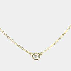 Tiffany & Co. 18K Yellow Gold and Diamond Elsa Peretti Diamonds By The Yard Pendant Necklace