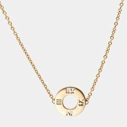 Pre Owned Tiffany & Co. Atlas Pierced Diamond 18K Rose Gold Bracelet