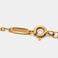 Pre Owned Tiffany & Co. Atlas Pierced Diamond 18K Rose Gold Bracelet