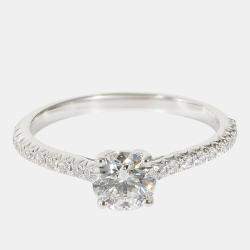 Tiffany & Co. Tiffany Novo Diamond Engagement Ring in Platinum 0.69 Ctw EU 51