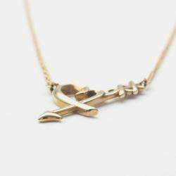 Pre Owned Tiffany & Co. 18K Rose Gold Paloma Picasso Heart Arrow Pendant Necklace