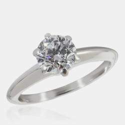 Tiffany & Co. Diamond Engagement Ring in Platinum D IF 1.05 CTW