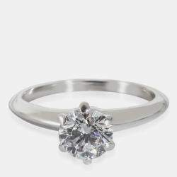 Tiffany & Co. Diamond Engagement Ring in Platinum D IF 1.05 CTW
