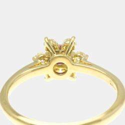 Tiffany 18K Yellow Gold and Diamond Buttercup Ring EU 52