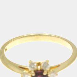 Tiffany 18K Yellow Gold and Diamond Buttercup Ring EU 52