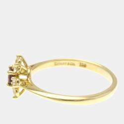 Tiffany 18K Yellow Gold and Diamond Buttercup Ring EU 52