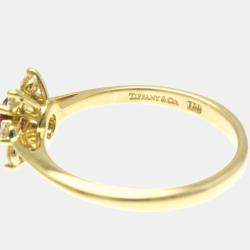 Tiffany 18K Yellow Gold and Diamond Buttercup Ring EU 52