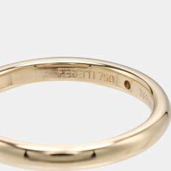 Pre Owned Tiffany & Co. 18K Yellow Gold and Diamond Elsa Peretti Band Ring EU 57