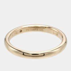 Pre Owned Tiffany & Co. 18K Yellow Gold and Diamond Elsa Peretti Band Ring EU 57