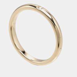 Pre Owned Tiffany & Co. 18K Yellow Gold and Diamond Elsa Peretti Band Ring EU 57