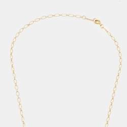 Pre Owned Tiffany & Co. Crown Key Diamond 18k Two Tone Gold Pendant Necklace