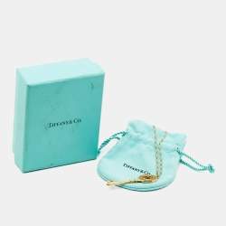 Pre Owned Tiffany & Co. Crown Key Diamond 18k Two Tone Gold Pendant Necklace