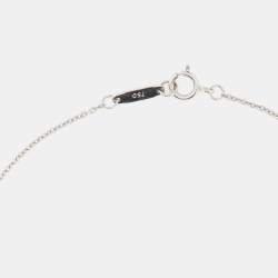 Pre Owned Tiffany & Co. Rainbow Lavalier Tourmaline 18k White Gold Necklace