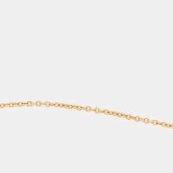 Pre Owned Tiffany & Co. Elsa Peretti Open Heart Diamond 18k Rose Gold Pendant Necklace