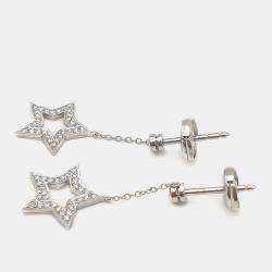 Pre Owned Tiffany & Co. Platinum Diamond Star Drop Earrings
