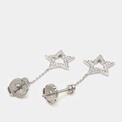 Pre Owned Tiffany & Co. Platinum Diamond Star Drop Earrings
