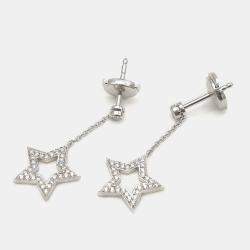 Pre Owned Tiffany & Co. Platinum Diamond Star Drop Earrings