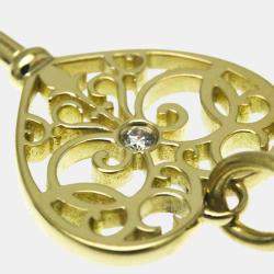 Tiffany & Co. 18K Yellow Gold and Diamond Heart Key Pendant 