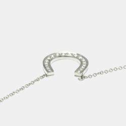 Pre Owned Tiffany & Co. Platinum and Diamond Horseshoe Pendant Necklace