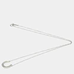 Pre Owned Tiffany & Co. Platinum and Diamond Horseshoe Pendant Necklace