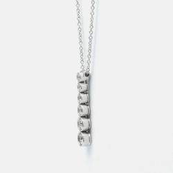 Pre Owned Tiffany & Co. Platinum and Diamond Jazz Drop Pendant Necklace
