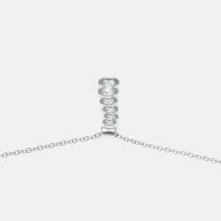 Pre Owned Tiffany & Co. Platinum and Diamond Jazz Drop Pendant Necklace