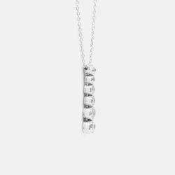 Tiffany & Co. Platinum and Diamond Jazz Drop Pendant Necklace