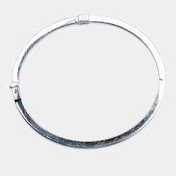 Pre Owned Tiffany & Co. Tiffany T Diamond Hinged 18k White Gold Bracelet