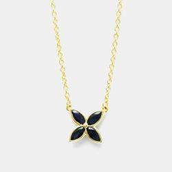 Tiffany & Co. 18K Yellow Gold Sapphire Victoria Pendant Necklace