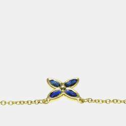 Tiffany & Co. 18K Yellow Gold Sapphire Victoria Pendant Necklace