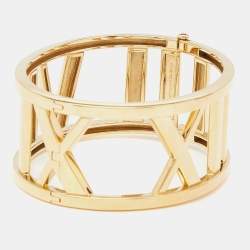 Tiffany & Co. Open Atlas 18k Yellow Gold Wide Bracelet