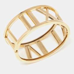 Tiffany & Co. Open Atlas 18k Yellow Gold Wide Bracelet