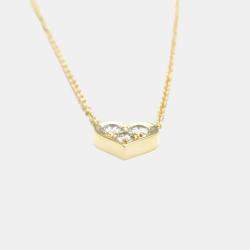 Tiffany & Co. 18K Rose Gold and Diamond Heart Pendant Necklace