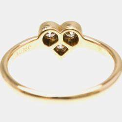 Tiffany & Co. 18K Rose Gold and Diamond Heart Cocktail Ring EU 52