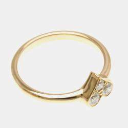 Tiffany & Co. 18K Rose Gold and Diamond Heart Cocktail Ring EU 52