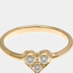Tiffany & Co. 18K Rose Gold and Diamond Heart Cocktail Ring EU 52