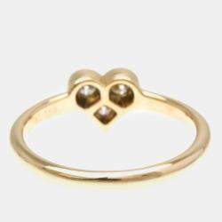 Tiffany & Co. 18K Rose Gold and Diamond Heart Cocktail Ring EU 52