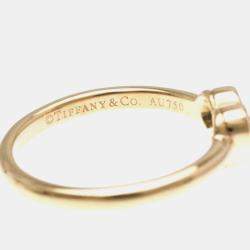 Tiffany & Co. 18K Rose Gold and Diamond Heart Cocktail Ring EU 52