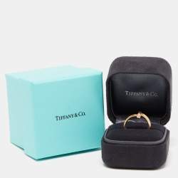 Pre Owned Tiffany & Co. Tiffany T T1 Diamonds 18k Rose Gold Ring Size 51