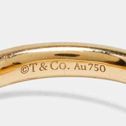 Pre Owned Tiffany & Co. Tiffany T T1 Diamonds 18k Rose Gold Ring Size 51
