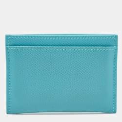 Pre Owned Tiffany & Co. Blue Leather Card Holder