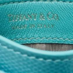 Pre Owned Tiffany & Co. Blue Leather Card Holder